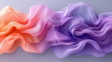 Obraz premium Abstract Pastel Fabric Swirls: A Dreamy Display of Color and Texture