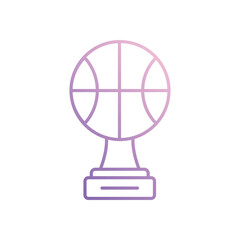 Basketball Trophy icon isolated on a white background. Vector illustration.
