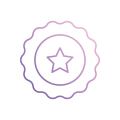 Badge icon isolated on a white background. Vector illustration.
