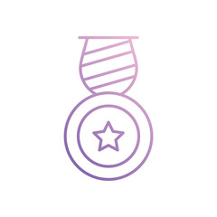 Medal  icon isolated on a white background. Vector illustration.