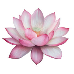 Pink Lotus Art on transparent background