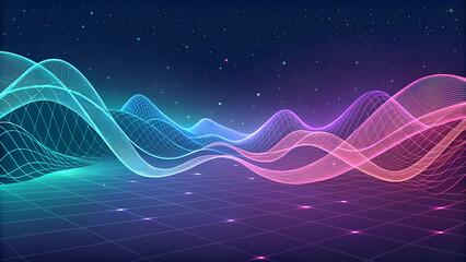 abstract blue wave background