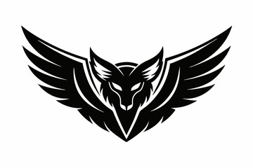 Obraz premium Vintage vector angel wings tribal tattoo Pro Vector