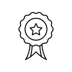 Obraz premium Badge icon isolated on a white background. Vector illustration.