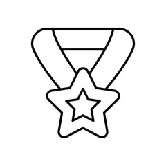 Medal  icon isolated on a white background. Vector illustration.