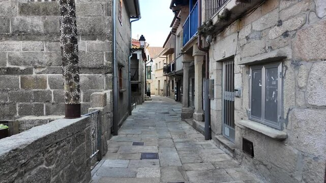 Combarro, horreos and stone crosses overlooking peaceful water in galicia, spain