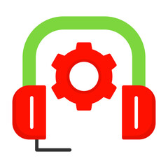 Customer Support Flat Style Icon