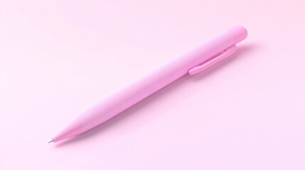 Pink pen on a pastel pink surface