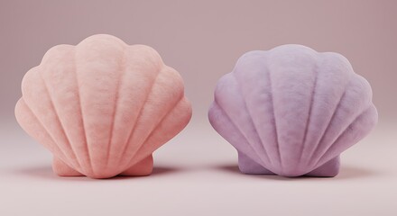 Pastel Seashells, Decorative Objects