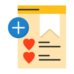 Fototapeta premium Add to Wishlist Flat Style Icon