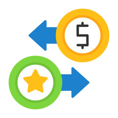 Loyalty Points Flat Style Icon