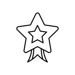 Medal  icon isolated on a white background. Vector illustration.