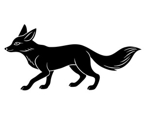 Fennec Fox silhouette vector illustration