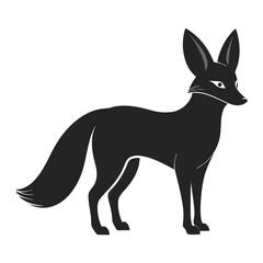 Fennec Fox icon silhouette vector illustration