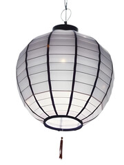 Obraz premium black and white traditional chinese lantern on transparent background