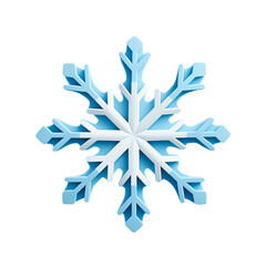 Fototapeta premium blue snowflake on white background