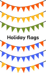 Obraz premium multicolored flags for decoration vector