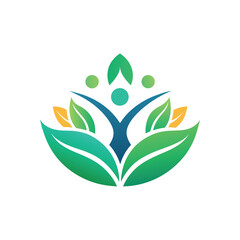 wellness logo design vector 