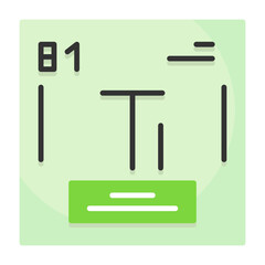 Thallium Flat Style Icon