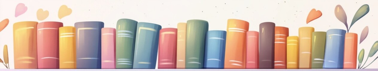 Colorful Bookshelf with Decorative Elements