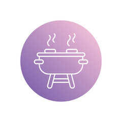Barbecue icon isolated on a white background. Vector illustration.