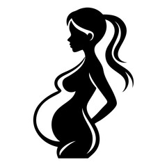 pregnant woman silhouette