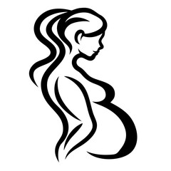pregnant woman silhouette