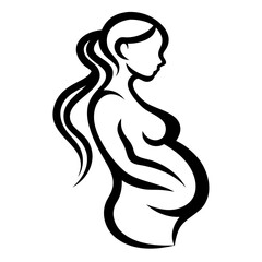 pregnant woman silhouette