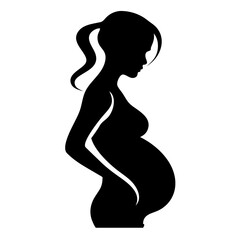 pregnant woman silhouette