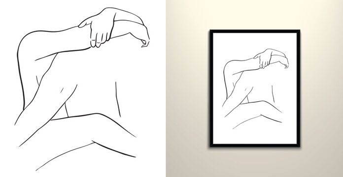 Naklejki couple hug wall art decor