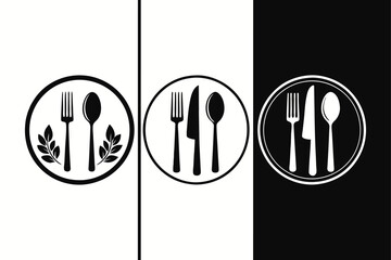 Restaurant menu design with abstract background and vector icons related to food and dining