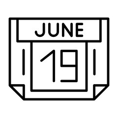 19 June Outline Style Icon