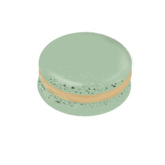 Hand drawn Macaron. Food dessert cartoon vector. Floating colorful macarons.