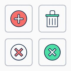Design a vector icon pack featuring bold stroke UI action icons.  Include play, pause, stop, rewind, fast forward, volume, settings, and more.