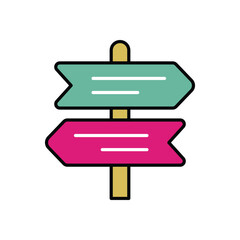 Direction  icon isolated on a white background. Vector illustration.