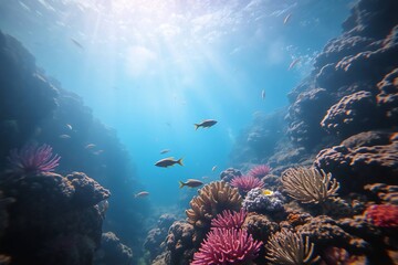 Obraz premium Dive into the beauty of the ocean. Support aquarium education and research.
