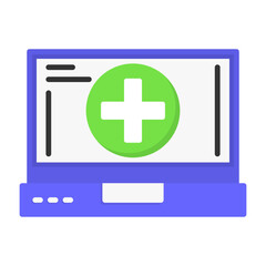 Add Laptop Interface Flat Icon