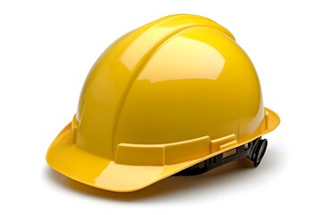 Fototapeta premium Bright Yellow Safety Helmet Construction Hard Hat
