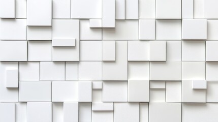 Obraz premium Close-up of modern white mosaic tile wall texture artistic inspiration for interior design
