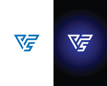 Letter PPS creative triangle logo monogram design concept vector template.