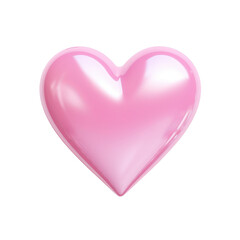 Obraz premium pink heart on white background