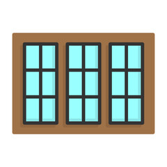 Window Vector Flat Style Icon