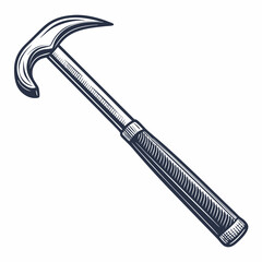 Create a bold, vector illustration of a curved crowbar with a thick, black stroke.  High detail, clean lines.