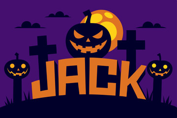halloween background with pumpkin and bats