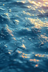 Captivating Ocean's Embrace: A Symphony of Blue and Gold