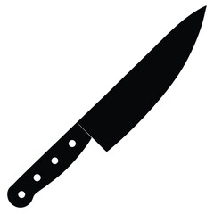 Single Black Chef Knife, Kitchen Sharp Cutlery Tool 