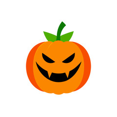 halloween pumpkin isolated on white
