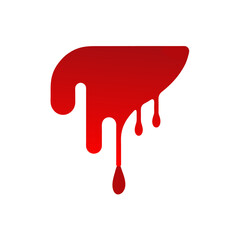 red paint dripping on white