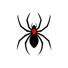 red spider isolated on white background