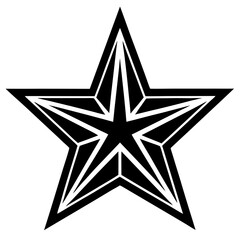 Obraz premium black and white star